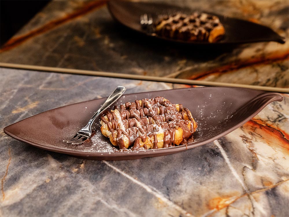 Waffel con nutella Lindt