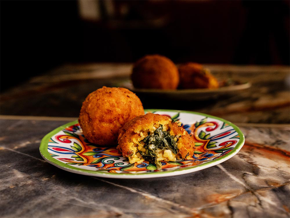 Arancina Spinaci e mozzarella