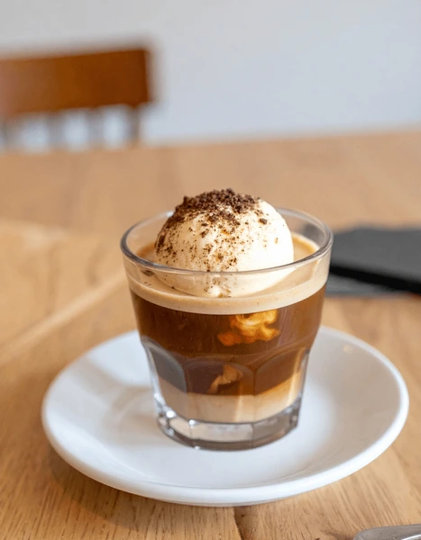 Affogato caldo