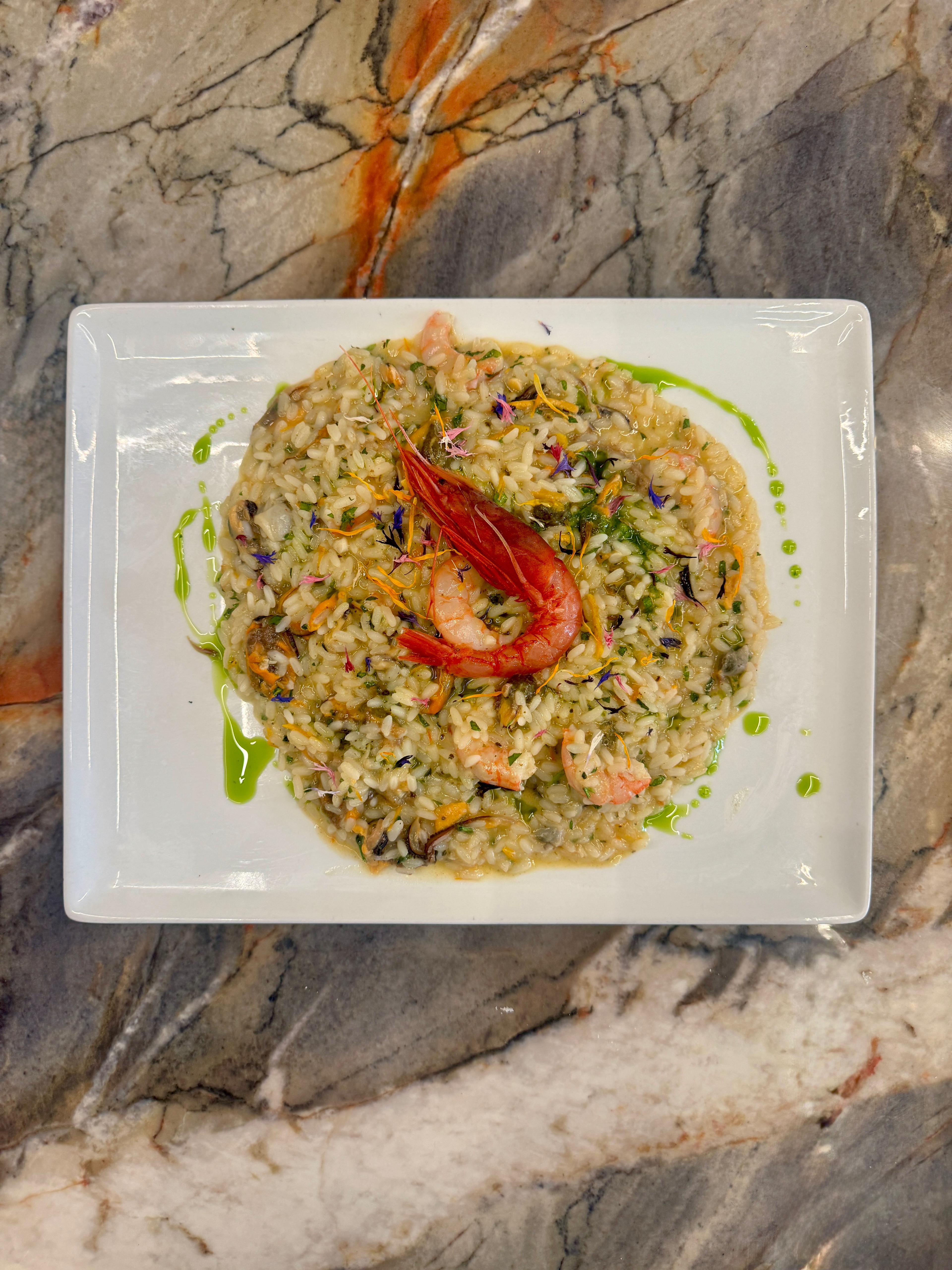 Risotto sussurri di mare con colatura di ricci