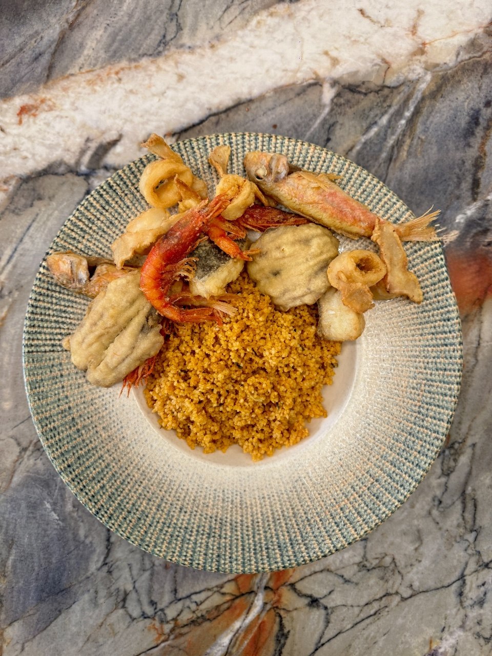 Cous Cous di pesce con frittura